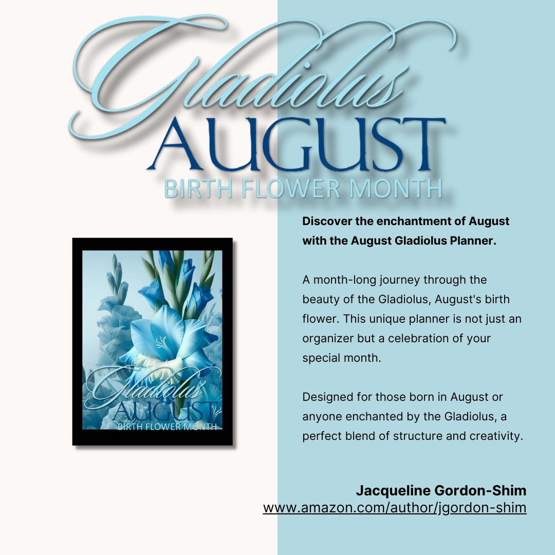 August Gladiolus Birth Flower Planner